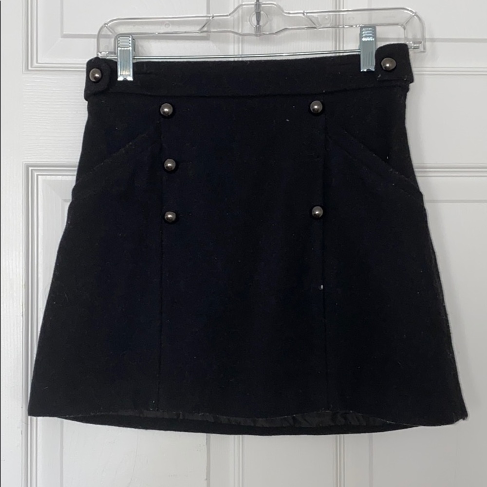 Top Shop black felt skirt